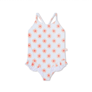Bañador de niña con estampado floral y protección solar UPF50+