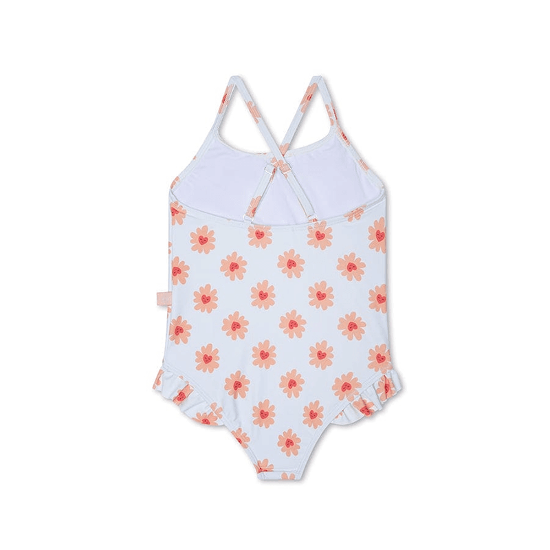 Bañador de niña con estampado floral y protección solar UPF50+