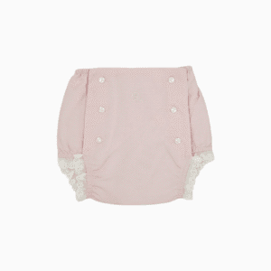 Cubrepañal rosa para bebé Chocolat Baby-delante