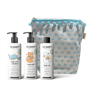 Neceser de cuidado con productos orgánicos para bebés: