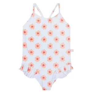 Bañador de niña con estampado floral y protección solar UPF50+