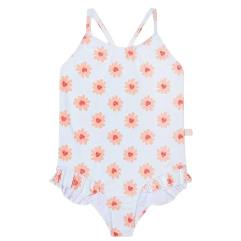 Bañador de niña con estampado floral y protección solar UPF50+