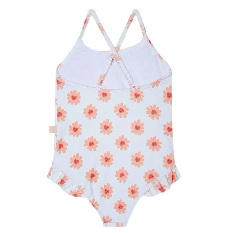 Bañador de niña con estampado floral y protección solar UPF50+