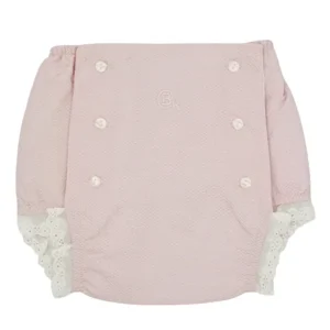 Cubrepañal rosa para bebé Chocolat Baby-delante