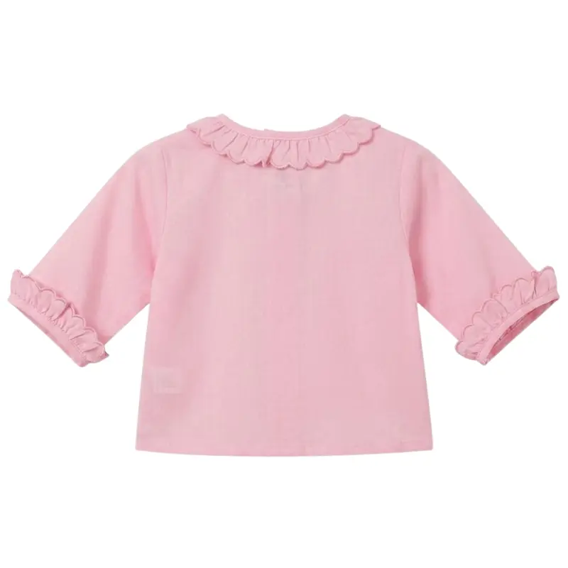 Camisa bebé de batista rosa 100% algodón,