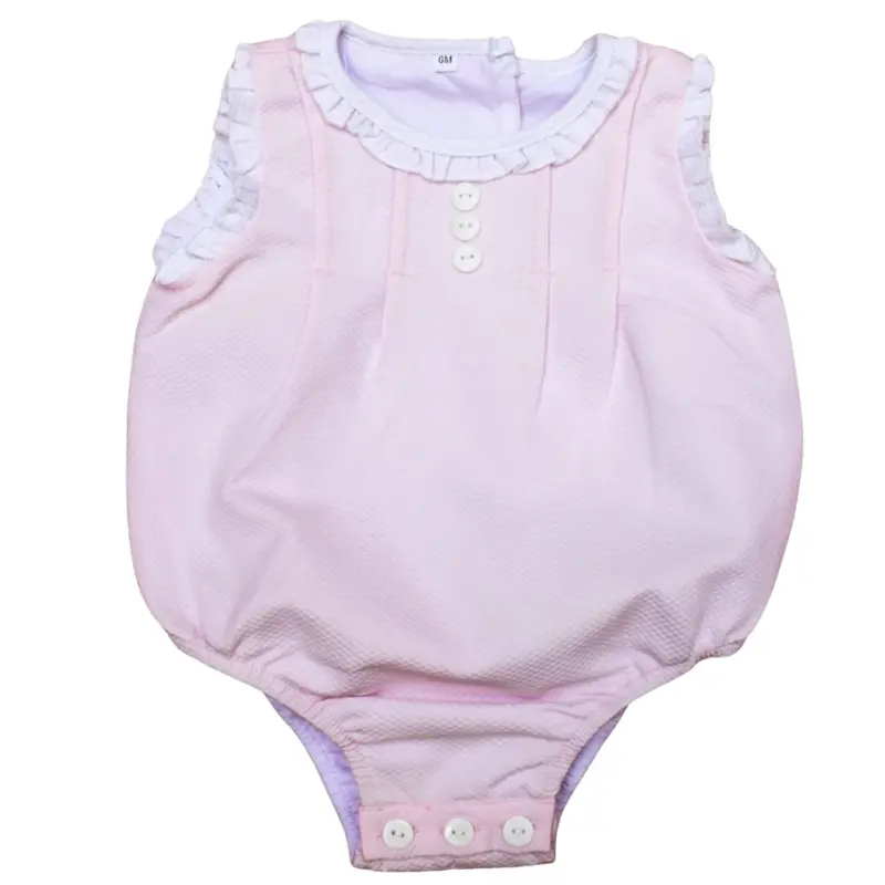 Enterizo plisado rosa de la marca Chocolat baby talla 3 meses