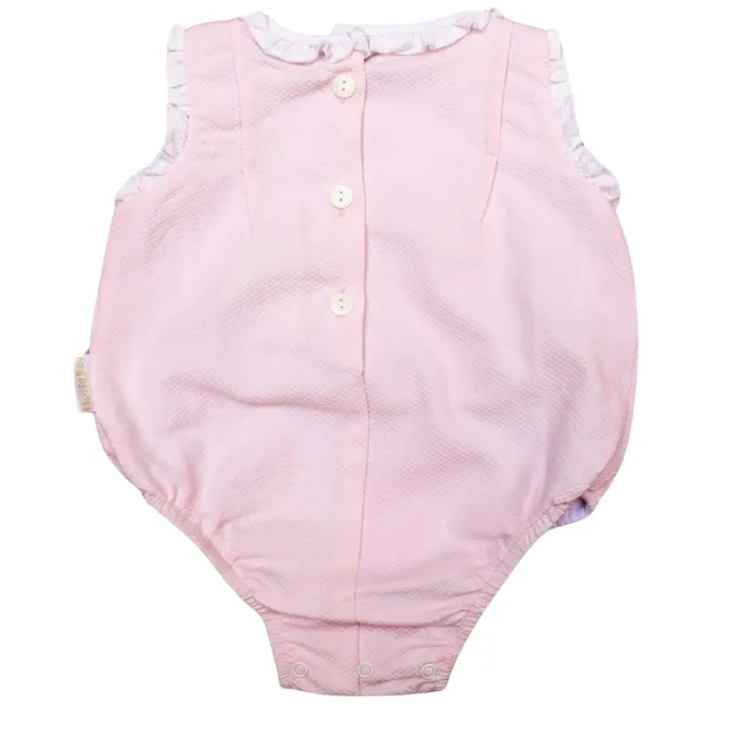 Enterizo plisado rosa de la marca Chocolat baby talla 3 meses