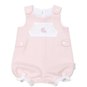 Mono con bolsillos en rosa y blanco de Chocolat baby