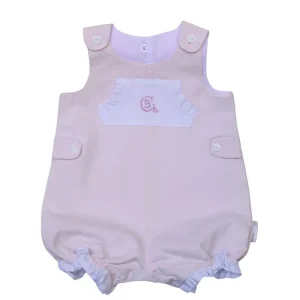 Mono con bolsillos en rosa y blanco de Chocolat baby