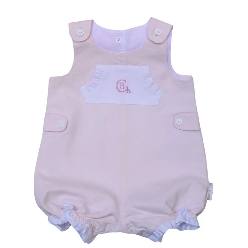 Mono con bolsillos en rosa y blanco de Chocolat baby