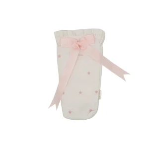 Portabiberón estrellas rosas por delante