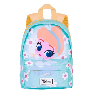 Mochila ligera preescolar Disney Cenicienta, con compartimento principal con cremallera, bolsillo frontal y respaldo acolchado transpirable.