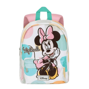 Mochila preescolar Disney Minnie Mouse Balls multicolor vista frontal