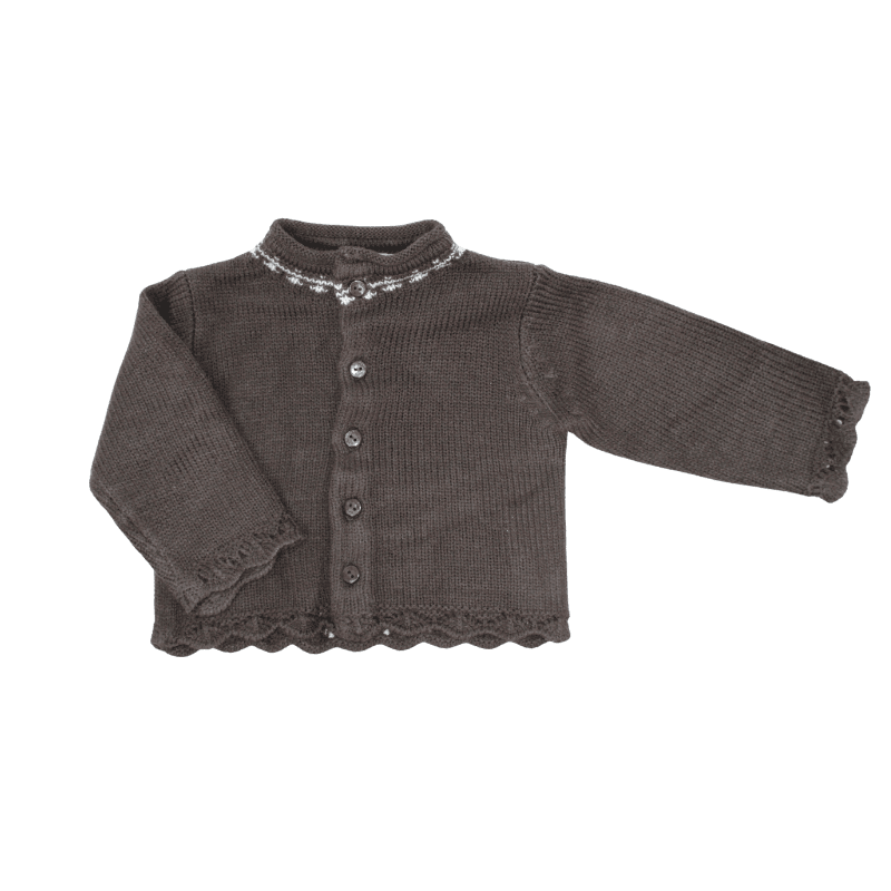 Chaqueta de punto gris marengo bebé Chocolat Baby