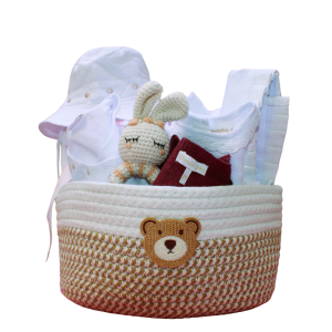 Cesta Nacimiento Bebé Niña 3M Verano con 9 Prendas Chocolat Baby